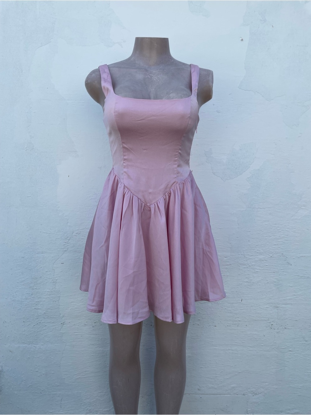 Princess Polly Pastel Pink Sleeveless Fit & Flare Mini Dress